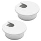 Desk Grommet 1-3/8" (35 mm), Desk Cord Hole Cover, Cable Grommet ABS Plastic, Desk Hole Grommet for Office and Home Table Cable, Detachable Cable Cord Organizer (White 2 Pcs)