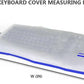 Keyboard Dust Cover, Covers Standard Size PC Keyboards, Silky Smooth Antistatic Vinyl, Translucent Coconut Cream Color with Blue Trim, Larger, (18W x2H x7D)