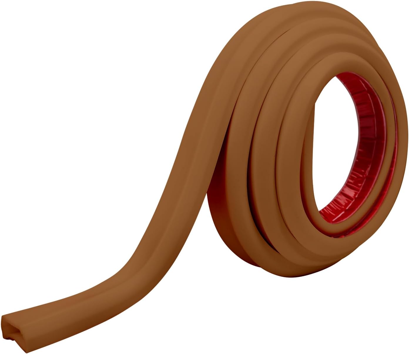 Rubber Bond TV Cord Hider Cable Protector - Strong Self Adhesive Wall Cord Cover Cable Hider - Low Profile Cable Management Wall Cord Concealer Cable Raceway (Brown, 6 Feet)