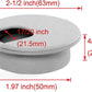 2pcs 2 Inch Desk Wire Cord Cable Grommets Hole Cover for Office PC Desk Cable Cord Organizer Plastic Cover (Grey-2Pcs)
