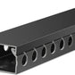 ZhiYo Cable Raceway 156in(4X L39in), Server Rack Cable Management Under Desk Cord Organizer, Electrical Safe PVC Cable Channel Open Slot Wire Raceway for Network/PC/TVs, Wire Duct H1 x W1.6in Black