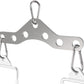 Double to Single Adaptor Plate for Cable Pulley Machines Durable Solid Stainless Steel with 3 Carabiners Suitable for Dual Cable Machines LAT Pulldown, Shoulder & Biceps Exercises