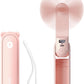 JISULIFE Handheld Mini Fan, 3 IN 1 USB Rechargeable Portable Fan [12-19 Working Hours] with Power Bank, Flashlight, Pocket Design for Travel/Summer/Concerts/Lash, Gifts for Women (Pink)