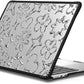 CASETiFY Impact MacBook Air 13.6" (M2-M4) Case [Cushioned Impact Corners/Scratch-Resistant/Anti-Slip Grip] - Chrome Doodles - Clear Black