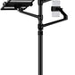 Triple arm Height Adjustable Stand Mount with Rolling Wheel for Laptop(11-17 inch) and Compatible with ipad iPad pro 12.9 inch/Tablet/Ereader (Black)