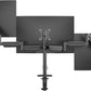 Pholiten Triple Monitor Desk Mount,Triple Gas Spring Monitor Arm for 17-32 inch LCD Computer Screens,Holds up to 22lb,Swivel, Tilt, Rotation, Clamp & Grommet Kit