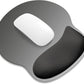 ITNRSIIET Ergonomic Mouse Pad with Wider Memory Foam Wrist Rest +17% - Curved Cushion Reduces Pressure 20%, Pain Relief, Non-Slip, Smooth, Cute Colors, 9.85 x 9 in, Gray Gradient