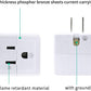 SYCON Adapter Outlet Extender, 2-Prong to 3-Prong Mini Wall Plug, Multi Outlet Splitter with 3 Outlets