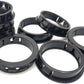1-3/4"(45mm) Black Snap-in Knockout Insulating Bushing Grommets, Plastic Cable Hole for Wiring, Round Nylon Snap-in Locking Electrical Wire Cord Hose & Tubing Bushings, 8pcs
