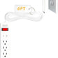 Sleek Socket Original & Patented Ultra-Thin Outlet Concealer with Cord Concealer Kit, Flat Extension Cord with Multi Outlets Surge Protector Power Strip, Ideal for Home Office and Home Theater