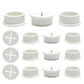 Desk Grommet, 1 in 25 mm Silicone Rubber Grommets, White Desk Hole Cover for Cables, Flexible Wall Cord Pass Through Grommet for Office Table Computer Home Furniture Wire Organizer-15 Pcs