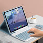 AnMengXinLing Keyboard Case for iPad mini 5 with Mouse, Detachable Wireless Bluetooth Keyboard Pencil Holder Slim Leather Smart Cover for iPad mini 5th Gen 2019,Blue