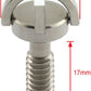 HJ Garden 2pcs 1/4-20 Thread D-Ring Stainless Steel Camera Fixing Screws for Camera Tripod Monopod QR Plate,D Shaft Quick Release Plate Mounting Screw 17mm Length