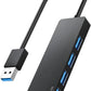 USB 3.0 Hub, 4 Port USB Hub Splitter,Portable USB Adapter Mini Multiport Expander for Desktop, Laptop, Xbox, Flash Drive, HDD, Console, Printer, PC, Keyboards, HP, Dell