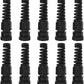 Strain Relief Cord Connector, CGELE 10 Pack NPT 1/4" Waterproof Cable Gland Cord Grip Spiral Adjustable Connector Strain Relief Cord Connectors Joints Nylon with Gaskets