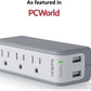 Belkin Wall Mount Surge Protector - 3 AC Multi Outlets & 2 USB Ports - Flat Rotating Plug Splitter - Wall Outlet Extender for Home, Office, Travel, Computer Desktop & Phone Charger - 918 Joules