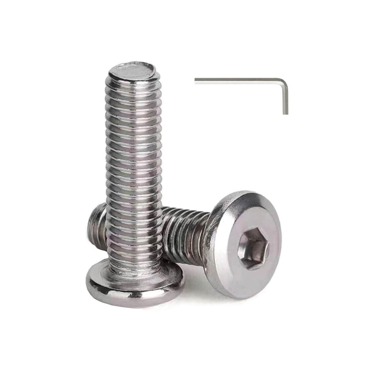 1/4-20 x 3-1/2" (10 Pack) Flat Head Hex Socket Cap Screws Bolts, 304 Stainless Steel 18-8, Hex Drive, Bright Finish, Fully Machine Thread