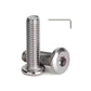 3/16-24 x 1-1/4" (30 Pack) Flat Head Hex Socket Cap Screws Bolts, 304 Stainless Steel 18-8, Hex Drive, Bright Finish, Fully Machine Thread
