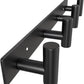 VAEHOLD Hat and Coat Wall Mount Rack - 4 Hooks for Robes, Bags, Keys, and Towels - Bathroom Towel Hanger Organizer -Black