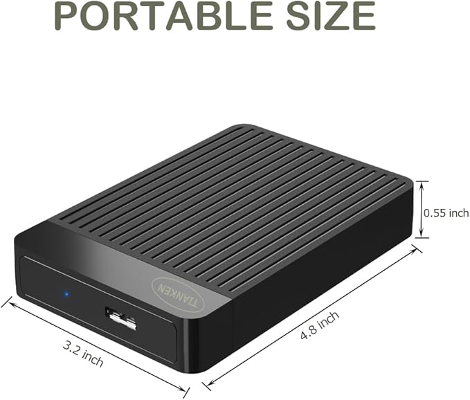 250GB Ultra Slim Portable External Hard Drive 2.5'' USB 3.0 HDD Storage for Mac, PC, Laptop, PS4, Xbox one