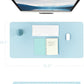 YSAGi Non-Slip Leather Desk Pad, Waterproof Laptop Computer Desk Keyboard Mat, Table Protector Blotter Mat, Large Mouse Pad for Office/Work/Home/Decor(Sky Blue, 31.5" x 15.7")
