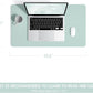 YSAGi Non-Slip Leather Desk Pad, Waterproof Laptop Computer Desk Keyboard Mat, Table Protector Blotter Mat, Large Mouse Pad for Office/Work/Home/Decor(Mint Green, 23.6" x 13.7")
