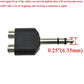 Hahiyo 3 M-2x6.35 RCA F-TRS Stereo Plug Interconnect Audio One Male 6.35mm(1/4 inch) and Two Females 3mm(1/8Inch) Adapter Splitter Good Signal Sound Snap Tight Not Wobble for Guitar Black 2pcs