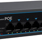 8 Port Gigabit PoE Switch with 2 Gigabit Uplink, 1000Mbps, 802.3af/at, 120W Built-in Power, Vlan, Unmanaged Metal Plug and Play,Ideal for NVR and Power Over Ethernet IP Cameras