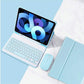 AnMengXinLing Keyboard Case for iPad Air 13 Inch (M3 2025/M2 2024)/Pro 12.9 6th/5th/4th Generation with Mouse Pencil Holder, Magnetically Detachable Keyboard Mouse, Sky Blue