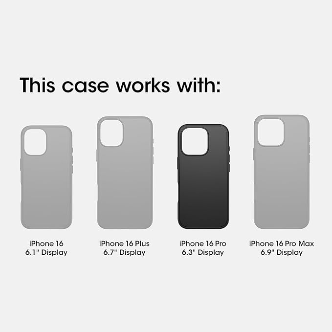 OtterBox iPhone 16 Pro (Only) Defender Series MagSafe Case - Night Reverse (Yellow & Black) - Built-in Magnets - Screenless - Rugged & Durable - with Port Protection
