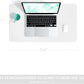 YSAGi Non-Slip Leather Desk Pad, Waterproof Laptop Computer Desk Keyboard Mat, Table Protector Blotter Mat, Large Mouse Pad for Office/Work/Home/Decor(White, 23.6" x 13.7")