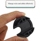 HAHIYO 2Pcs 1.38Inch/35mm Black Zinc Alloy Desk Grommet Wire Grommet Cable Management Cord Hole Cover Desk Wire Hole Insert Wire Organizer for Computer Office Home School Equipment Systems