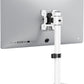 WALI Single Monitor Stand, Free Standing Desk Stand with Mounting Holes 75 to 100, Fully Adjustable Mount Fits One Screen up to 32 inch (MF001-W), White