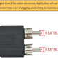 Hahiyo 3.2 F-2x3.2 RCA M Stereo Plug Interconnect Audio Two Males 3.2mm(1/8inch) and one Female 3.2mm(1/8inch) Adapter Splitter Good Signal Sound Snap Tight Not Wobble for Headphone Guitar Black 2pcs