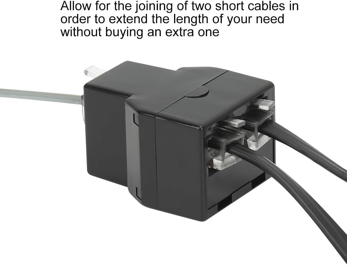 Uvital RJ12 6P6C 3 Female Telephone Line Splitters, Phone Jack Splitter, Telephone Landline Cable Connector and Separator(Black, 30 Pack)