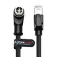 Alvin's Cables M12 X-Code 8 Pin Male to RJ45 Ethernet Cable for Cognex Keyence Camera, High-Flex Cat6a Cable for Industrial Automation, Fieldbus Module, Robotics, Right Angle 65.6ft/20m