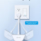 TROND Flat Outlet Extender with 6 Inch Cord - 3 Way Angled Plug Extension Outlet Adapter, Cruise Ship Essentials, Small Multiple Plug Splitter for Home Office Travel, White