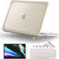 Batianda Compatible with New MacBook Pro 16 inch Case 2024 M4 Chip 2023 2021 Release with M3 M2 Pro Max, Heavy Duty Protective Plastic Hard Shell with Fold Kickstand & Keyboard Cover Protector, Khaki