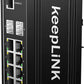 10-Port Industrial Gigabit PoE Switch, Managed with 8 PoE+@130W, 2 SFP Slots, DIN Rail Network Switch, IP40, Operating Temperature Range of -30° – 75°C (-22° – 167°F), Lifetime Protection