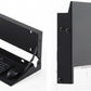 2 Pcs 24 Inch Keyboard Wall Mount Foldable Fits Standard Computer Keyboard Mouse Stand Tray Organizer for Small Offices Apartments, Easy Installation with 4 Screws (Black)