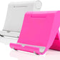 Cell Phone Stand for Desk Foldable Cell Phone Holder Desk Tablet Holder Mobile Phone Dock, Multi-Angle Universal Adjustable Tablet Dock (Pink+White)