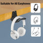 2-Pack Headphone Stand Hanger Wall Hooks, Save Space Headset Stand Holder for Universal Gaming Headset Airpods Max Sony Bose Beats, Strong Adhesive with Screws, White