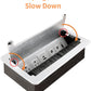 ZESHAN Conference Table Power hub Conference Table connectivity Box with 45 Degree Angle Convenient Plug-in Socket, Power Fully Enclosed Bottom Box Power Socket, USB, Type C, HDMI, RJ45, Silver