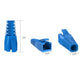 CableCreation RJ45 Ethernet Network Cable Strain Relief Boot 50-Pack Fits CAT5 CAT5E CAT6 CAT6A, RJ45 Color Coded Cable Connector Plug Cover for Various Diameter LAN Cable, Blue