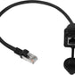 CERRXIAN 35cm RJ45 Male to Female Cat5 5e 6 Waterproof Panel Mount LAN Network Ethernet Extension Cable with Cap