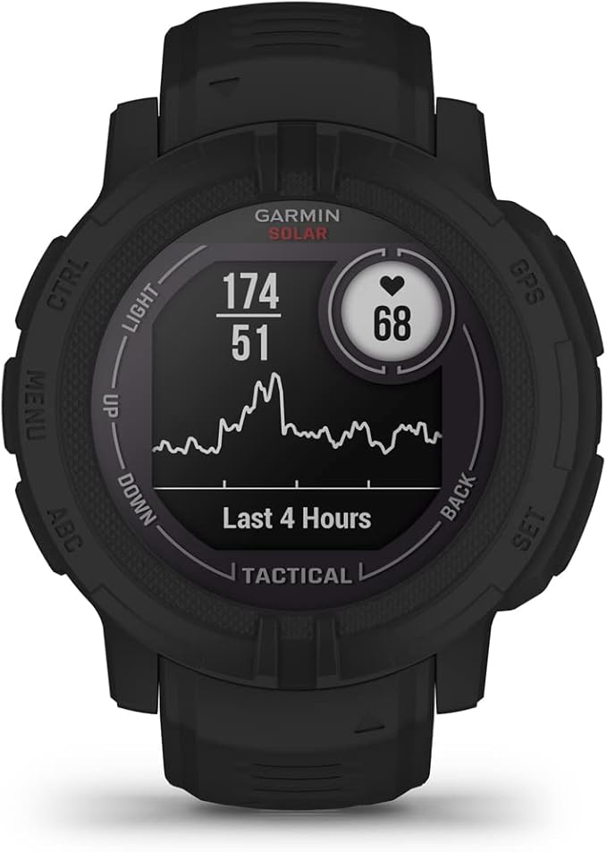 Garmin 010-02627-13 Instinct 2 Solar Smartwatch Tactical Edition Black Bundle with Premium 2YR CPS Enhanced Protection Pack