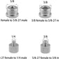 TAODAN 8PCS Black and Silver Aluminum Alloy Microphone Adapter Screws Set Tripod Adaptor Suitable for Shockproof Camera Mounts