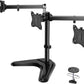 WALI Free Standing Triple Monitor Mount, Heavy Duty Triple Monitors Stand for 13-27 inch Screens, Adjustable 3 Monitor Arm Desk Mount with Swivel, Tilt, Rotation, Grommet Base (MF003N), Black