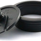 2pcs 2 inch Desk Wire Cord Cable Grommets Hole Cover for Office PC Desk Cable Cord Organizer Plastic Cover Black (Black-2Pcs)