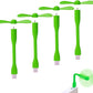 Mini USB Fan, Portable Pocket Fan USB-A Powered Little Cooler, Quiet Operation, for Home Office Car Outdoor Travel- 4 Pack (Green)